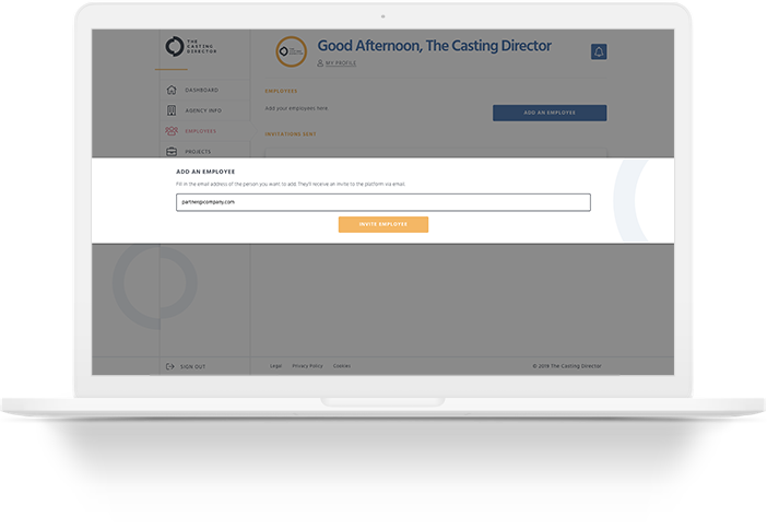 The Casting Director agency collaborator page